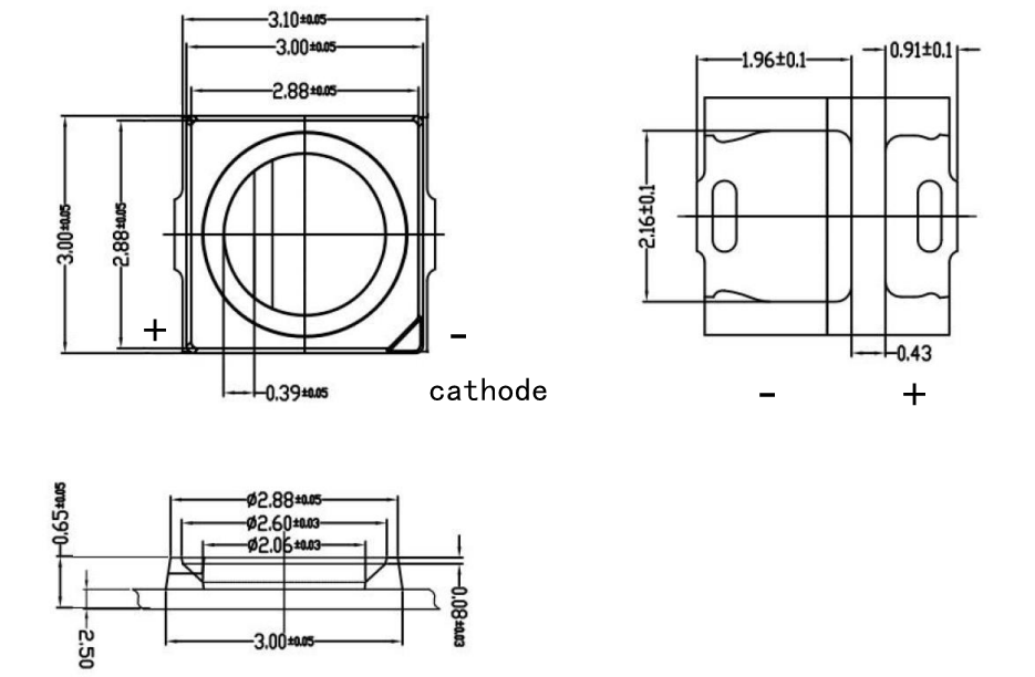 SMD LED Chip 3030 3V 6V 160-180lm