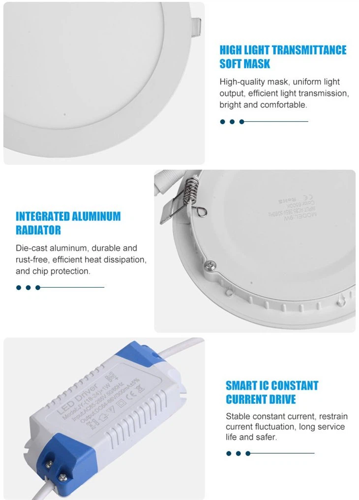 18W LED Slim Recessed Panel with Driver detail