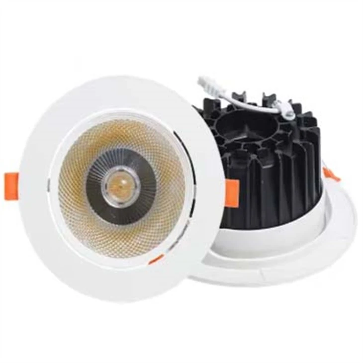 Wpuszczana, regulowana lampa sufitowa LED