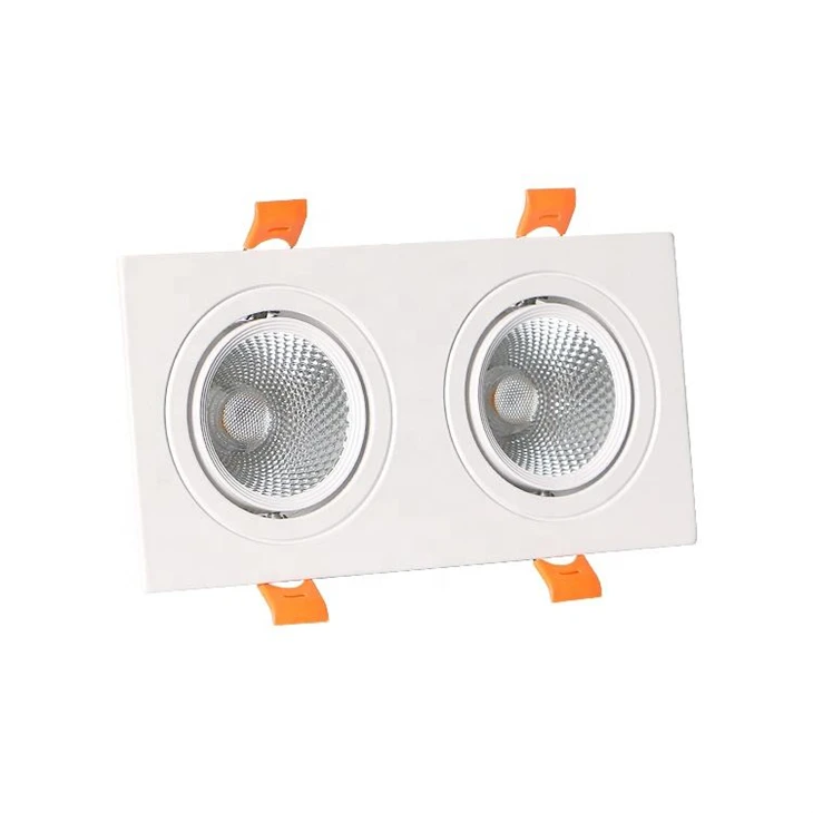 Oprawa wpuszczana typu Downlight LED - Kwadratowy reflektor COB (pojedyncza/podwójna/potrójna głowica)