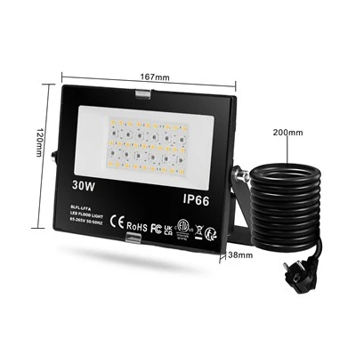 Aluminiowa lampa ogrodowa LED o barwie ciepłej bieli 2700 K