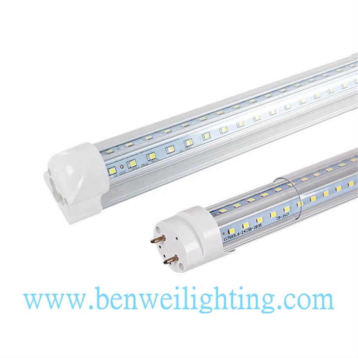 Podwójna-rzędowa-wysoka-lampa LED T8 z dzielonym wyjściem w kształcie litery V